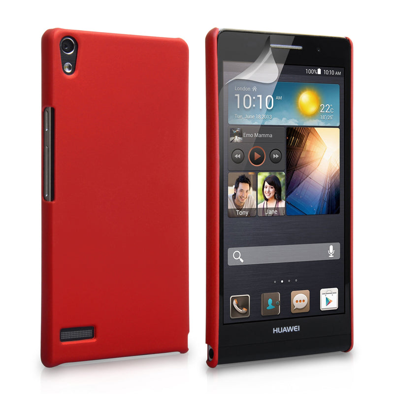 YouSave Accessories Huawei Ascend P6 Red Hybrid Hard Case