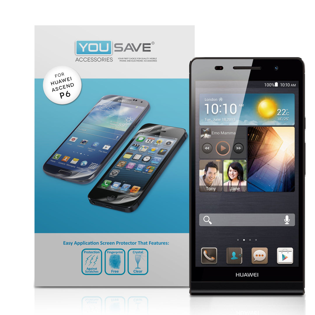 YouSave Accessories Huawei Ascend P6 Screen Protectors x5
