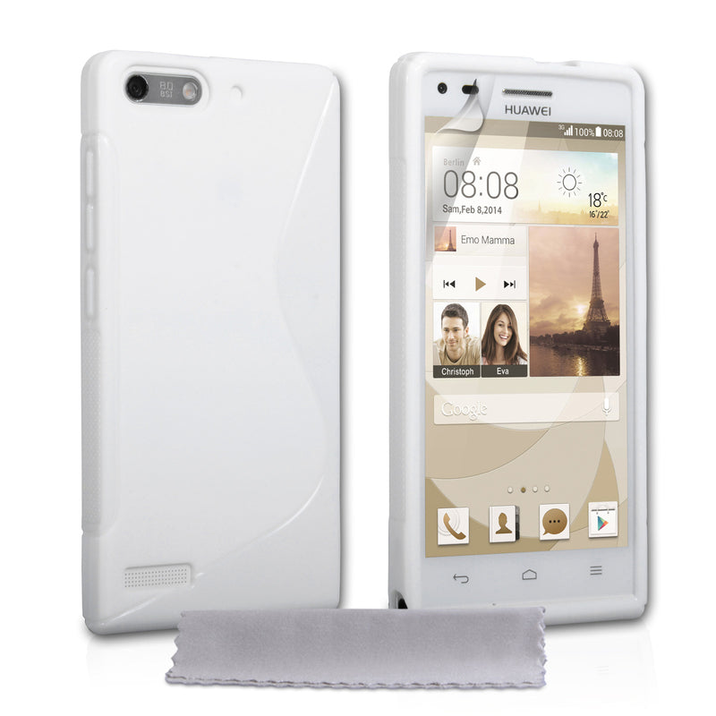 Caseflex Huawei Ascend G6 Silicone Gel S-Line Case - White