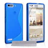 Caseflex Huawei Ascend G6 Silicone Gel S-Line Case - Blue