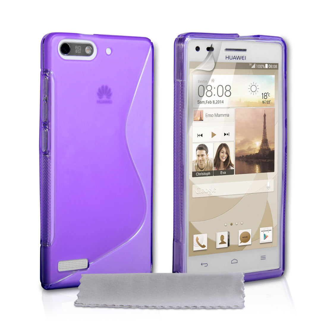 Caseflex Huawei Ascend G6 Silicone Gel S-Line Case - Purple