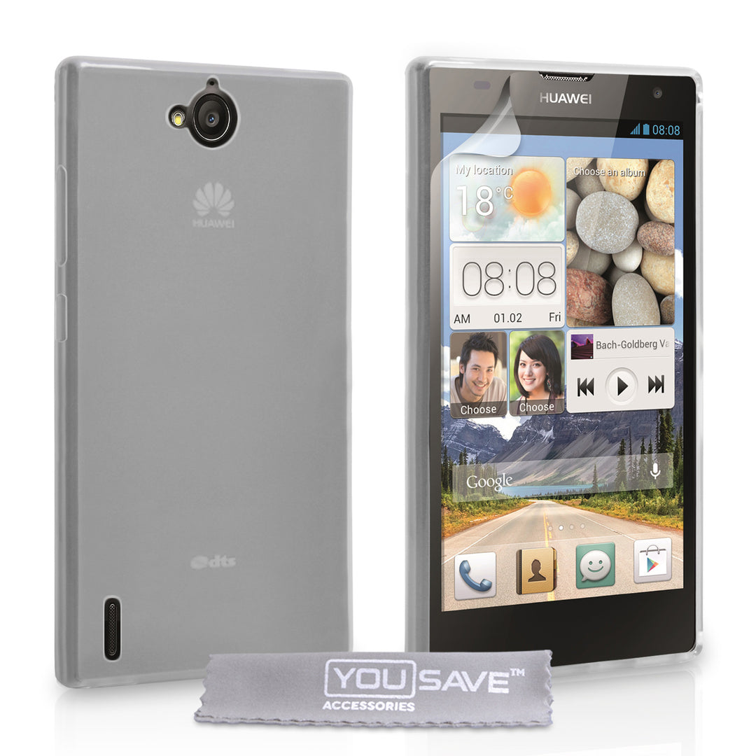 YouSave Accessories Huawei Ascend G740 Silicone Gel Case - Clear