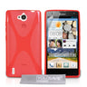 Yousave Accessories Huawei Ascend G740 Silicone Gel X-Line Case - Red
