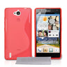 Caseflex Huawei Ascend G740 Silicone Gel S-Line Case - Red