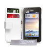 Huawei Ascend Y330 Leather-Effect Wallet Case - White