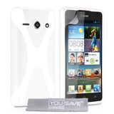 YouSave Huawei Ascend Y530 Silicone Gel X-Line Case - White
