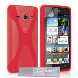 YouSave Accessories Huawei Ascend Y530 Silicone Gel X-Line Case - Red