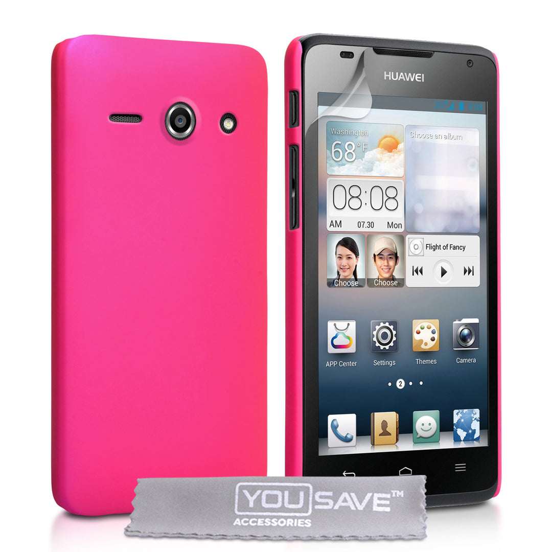 YouSave Accessories Huawei Ascend Y530 Hard Hybrid Case - Hot Pink