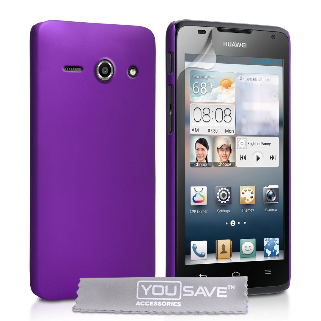 YouSave Accessories Huawei Ascend Y530 Hard Hybrid Case - Purple