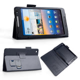 YouSave Huawei Mediapad M1 Textured Faux Leather Stand Case - Black 