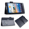 Yousave Accessories Huawei Mediapad M1 Textured Leather-Effect Stand Case - Black