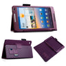 Huawei Mediapad M1 Textured Leather-Effect Stand Case - Purple