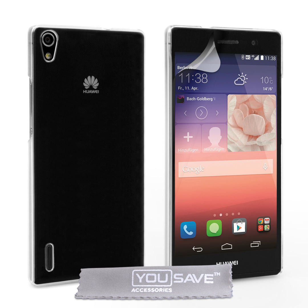YouSave Accessories Huawei Ascend P7 Hard Case - Crystal Clear