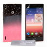 Yousave Accessories Huawei Ascend P7 Raindrop Hard Case - Baby Pink-Clear