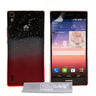 Yousave Accessories Huawei Ascend P7 Raindrop Hard Case - Red-Clear