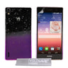 Yousave Accessories Huawei Ascend P7 Raindrop Hard Case - Purple-Clear