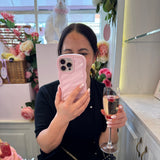 Blush Pink Wavy iPhone 17 Case Glossy & Shockproof