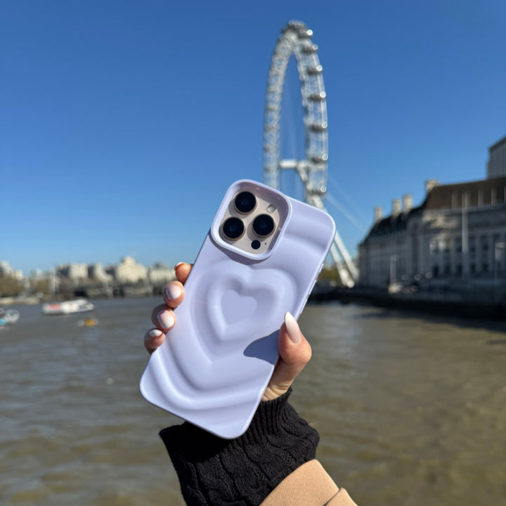 Lilac Ripple Heart iPhone 16 Pro Case