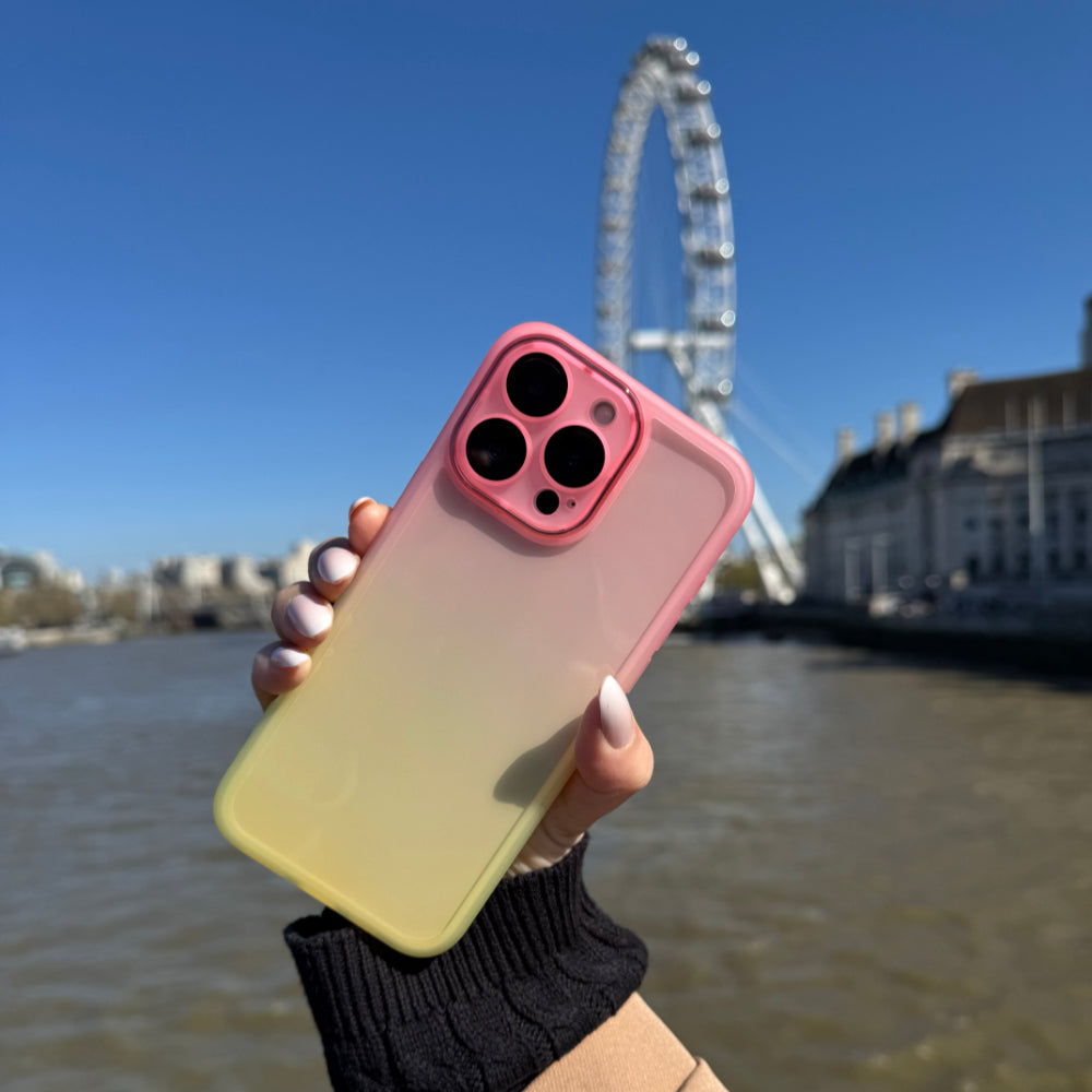 Gradient Fade Pink Yellow iPhone 17 Pro Case