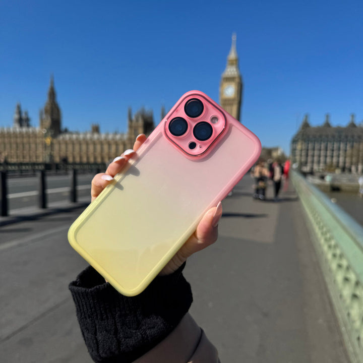 Gradient Fade Pink Yellow iPhone 17 Case