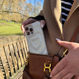 Ivory White Ripple Heart iPhone 17 Pro Max Case