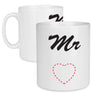 Mr Love Heart Pattern, Mr & Mrs Couple Mug