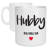 Hubby Large His & Hers Love Heart Design Mug
