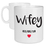 Wifey Large His & Hers Love Heart Design Mug
