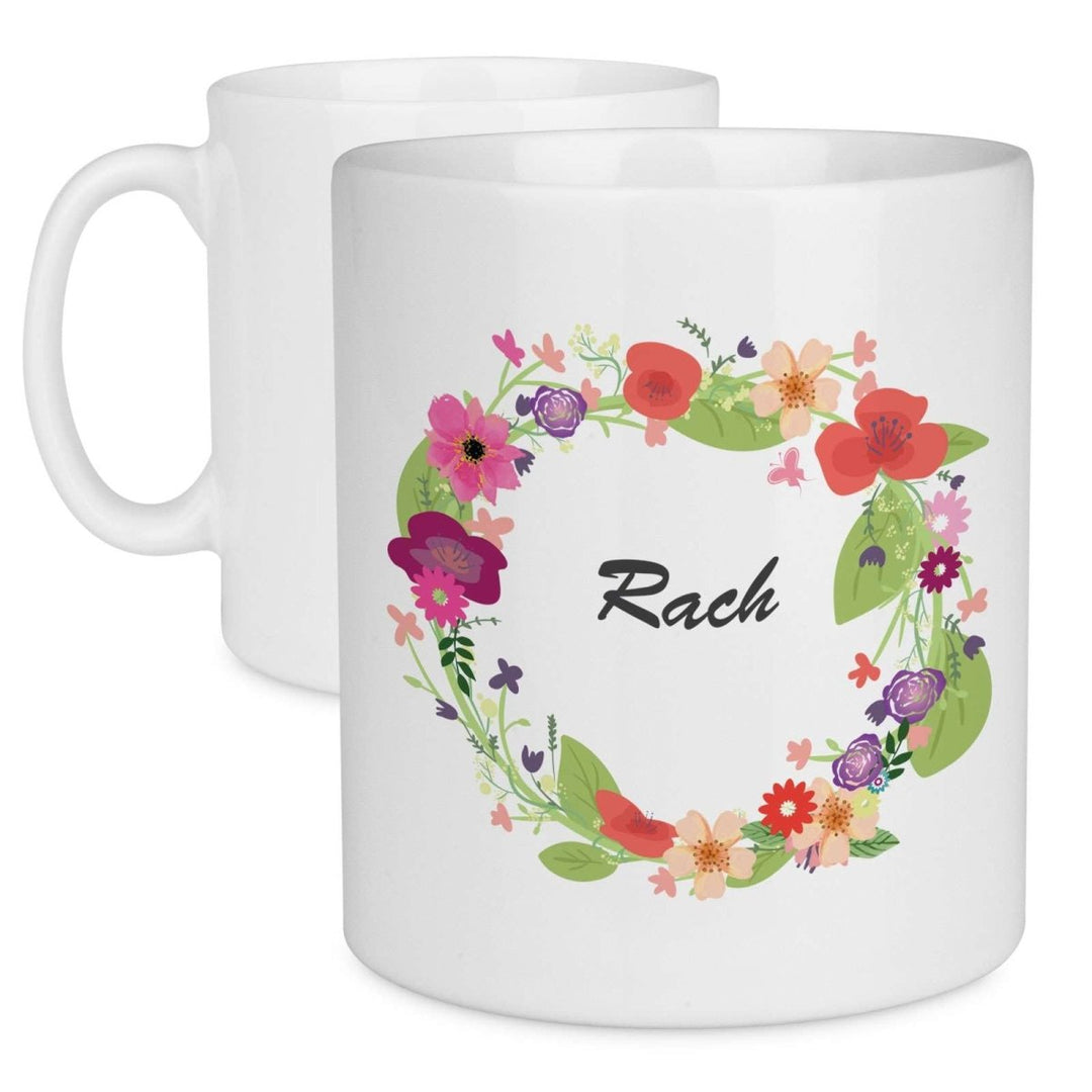 Personalised Floral Garland Design Mug - Mobile Madhouse