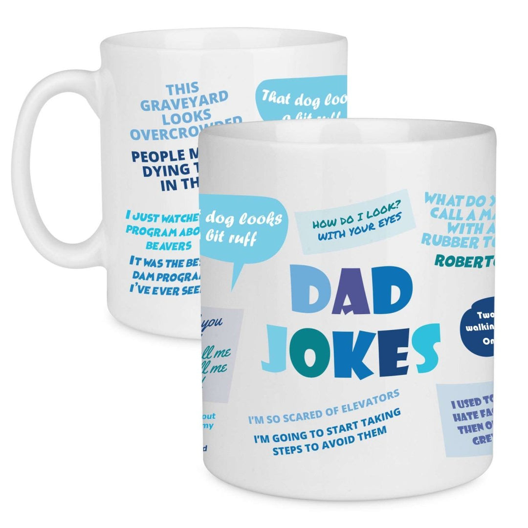 Dad Jokes Tea & Coffee Cup – Fathers Day Gift Mug - Mobile Madhouse