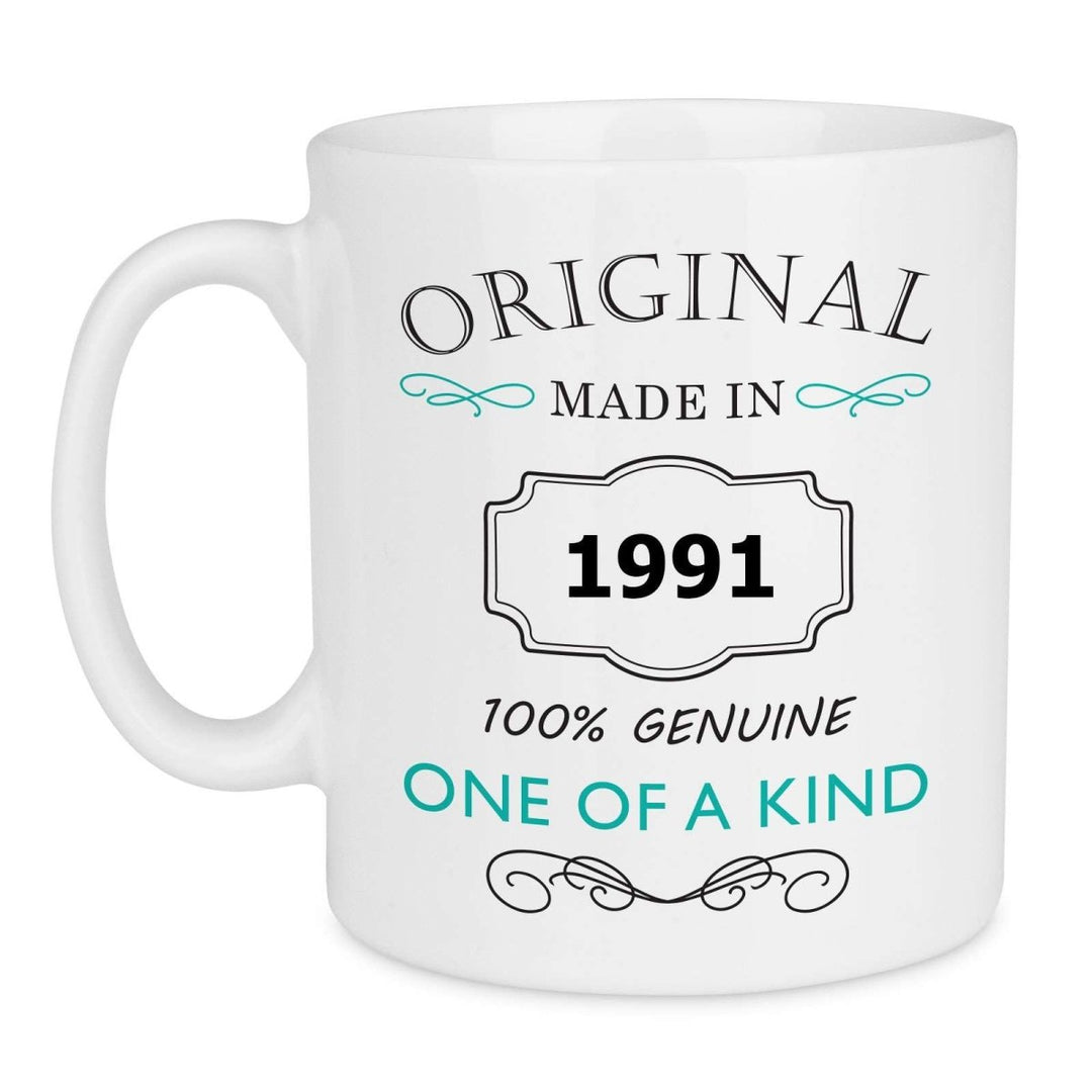 Personalised Made Birth Year Large Mug - Blue - Mobile Madhouse