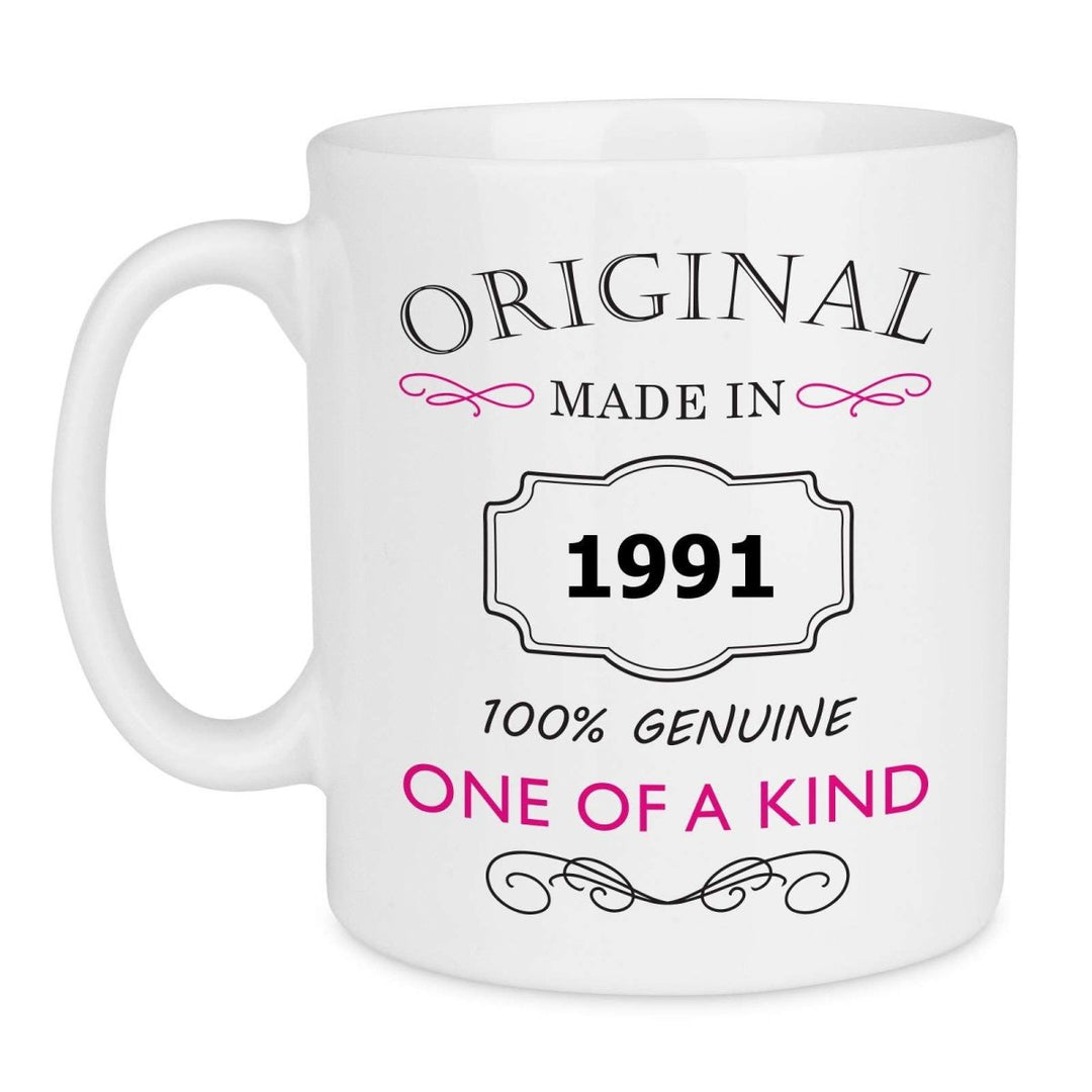 Personalised Made Birth Year Large Mug - Pink - Mobile Madhouse