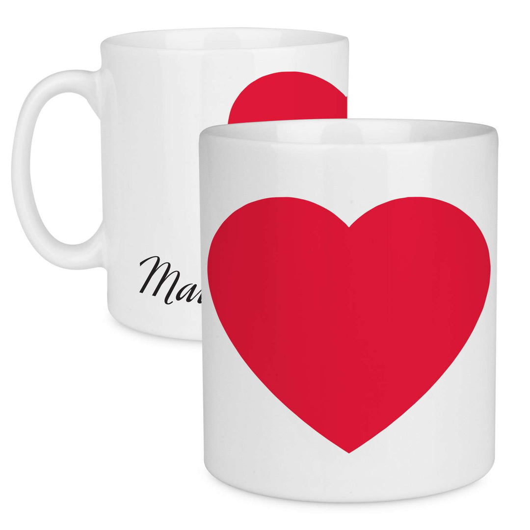 Love Heart Personalised Couples Heart Mug - Mobile Madhouse