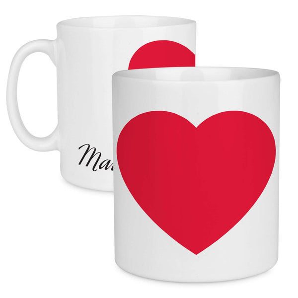 Love Heart Personalised Couples Heart Mug - Mobile Madhouse
