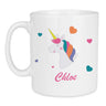 Personalised Unicorn Rainbow Large Novelty Mug