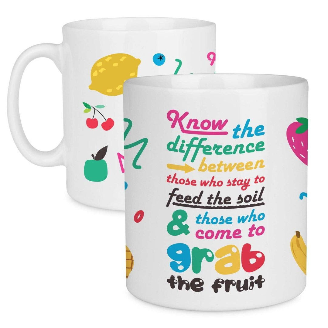 Grab The Fruit Quote Large Mug - Mobile Madhouse