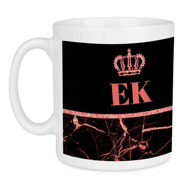 Pink Marble Crown Personalised Custom Name Mug - Mobile Madhouse