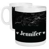 Black Marble Personalised Name Mug - Mobile Madhouse