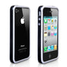 Yousave Accessories Iphone 4 And 4s Bumper Case - Black-White