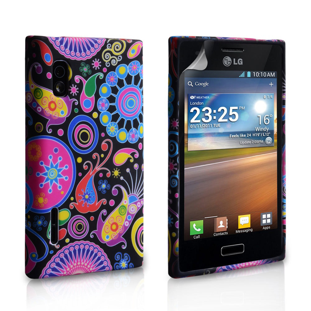 YouSave Accessories LG Optimus L5 Black Jellyfish Gel Case