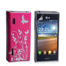 Yousave Accessories LG Optimus L5 Butterfly IMD Hard Case - Hot Pink
