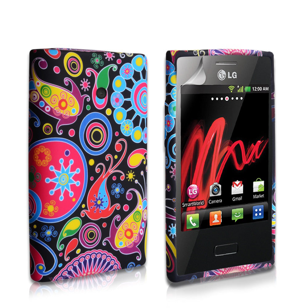 YouSave Accessories LG Optimus L3 Black Jellyfish Gel Case