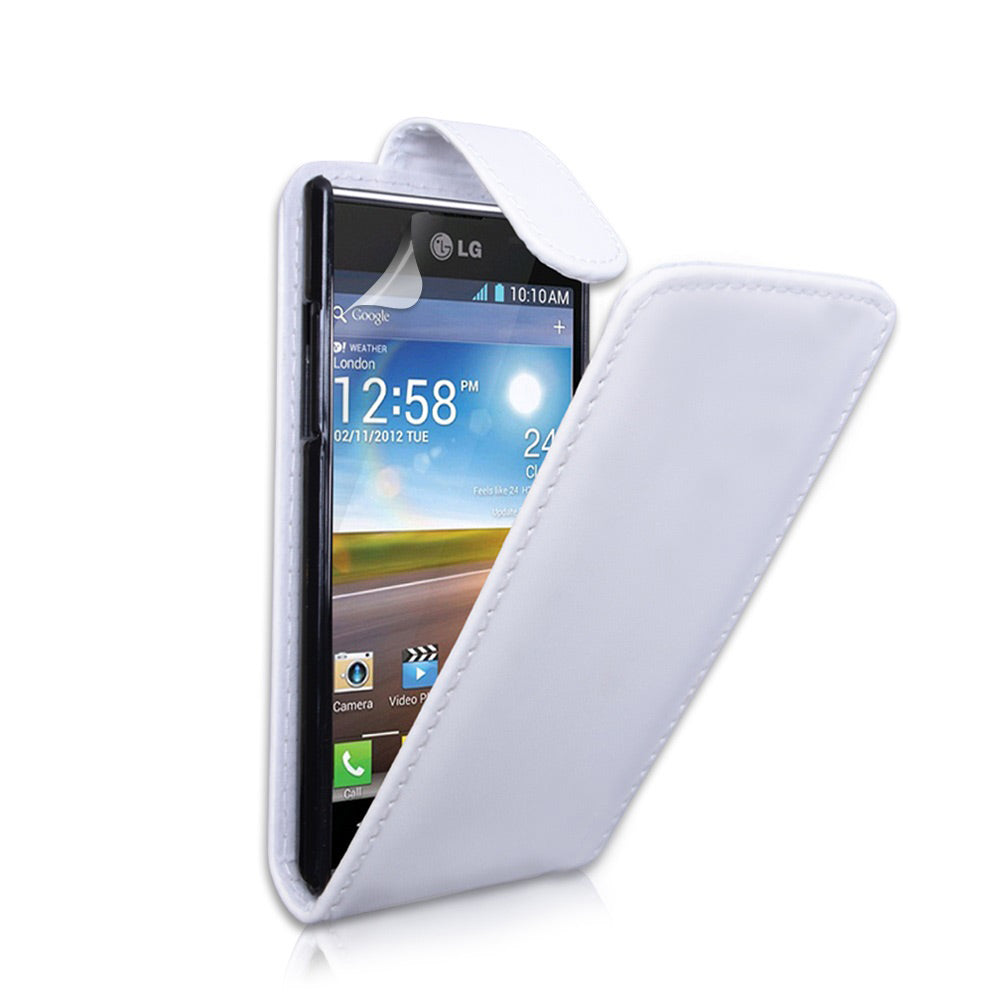 YouSave Accessories LG Optimus L7 White Leather Effect Flip Case