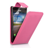 YouSave Accessories LG Optimus L5 Hot Pink Leather Effect Flip Case