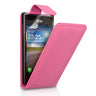Yousave Accessories LG Optimus L5 Leather-Effect Flip Case - Hot Pink