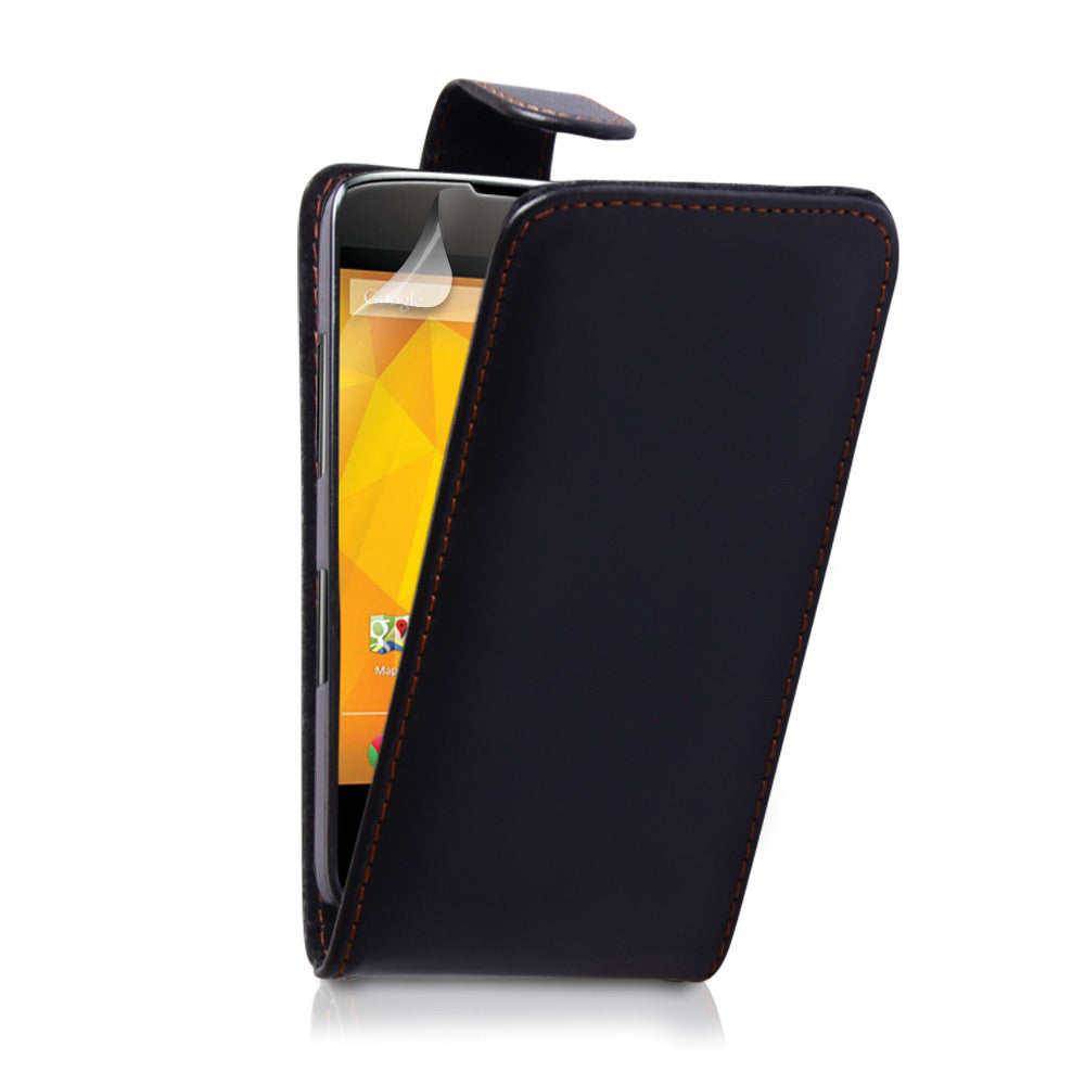 YouSave Accessories Nexus 4 Leather Effect Flip Case - Black