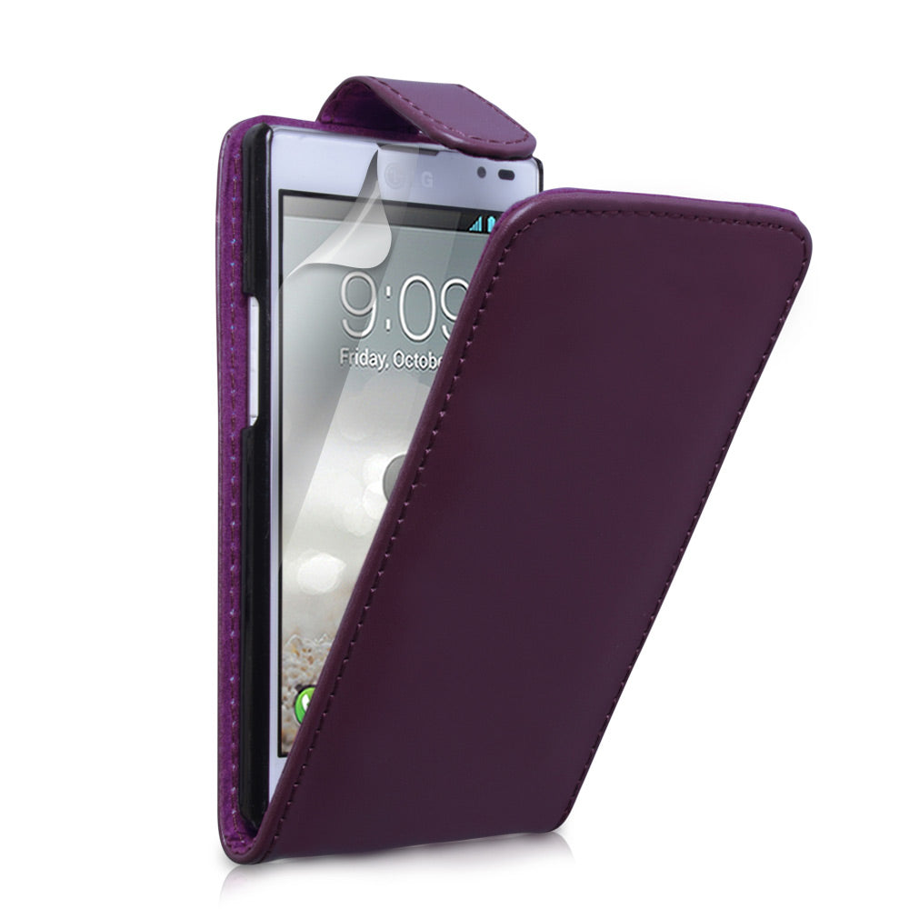YouSave Accessories LG Optimus L9 Purple Leather Effect Flip Case