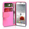 Yousave Accessories LG Optimus L9 Leather-Effect Wallet Case - Hot Pink