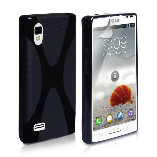 YouSave Accessories LG Optimus L9 Black X-Line Gel Case 