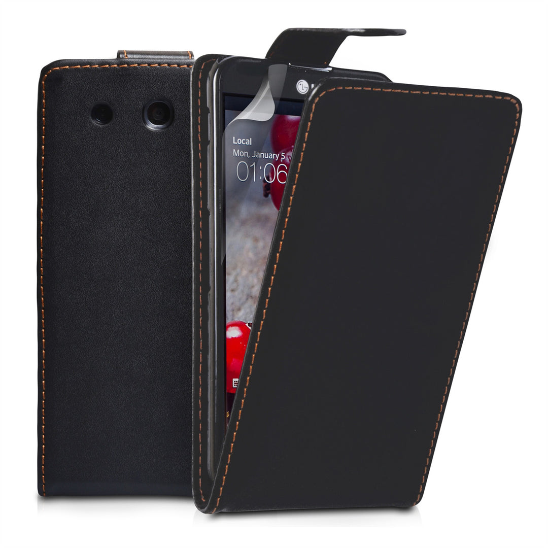 YouSave Accessories LG G Pro Leather Effect Flip Case - Black